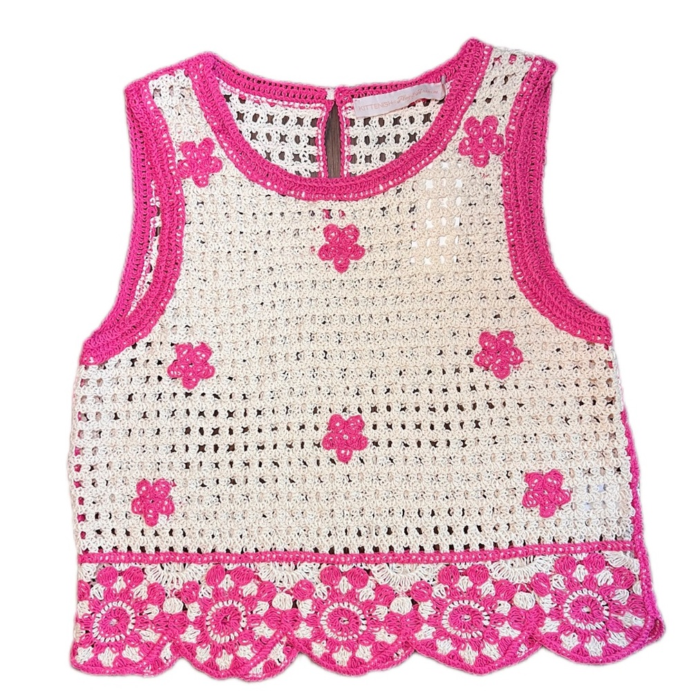 Kittenish Flag & Anthem Crochet top